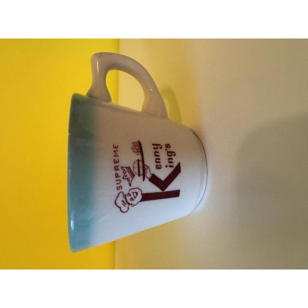 Rare 1944 Kenny King's Restaurant Coffee Mug Cup Walker China Advertising KFC
